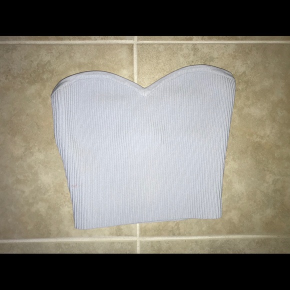 Light Blue Sweetheart Neck Tube Top - Picture 2 of 2